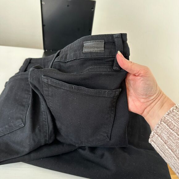 Paige Black Shadow Verdugo Ultra Skinny Jeans 5 Pocket Design Zip Fly Button 27 - Picture 7 of 14